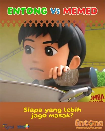 KESERUAN ANIMASI ENTONG - SIAPA YANG LEBIH JAGO MASAK?