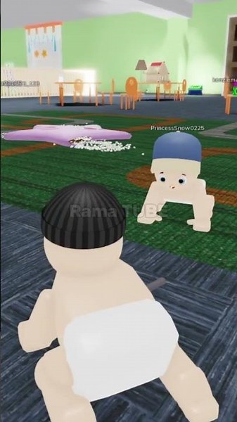 I became a baby and broke the toy fence #roblox
