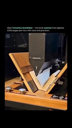 Nexvion AI on Instagram: "Treventus ScanRobot is revolutionizing the world of digitization by scanning up to 2,500 pages per hour with unmatched precision and care. This innovative book scanner not only increases efficiency but also ensures that every page is handled delicately, preserving the integrity of the original materials. With its advanced technology, it can transform vast libraries into digital formats faster than ever, making it a game-changer for archives, libraries, and research inst