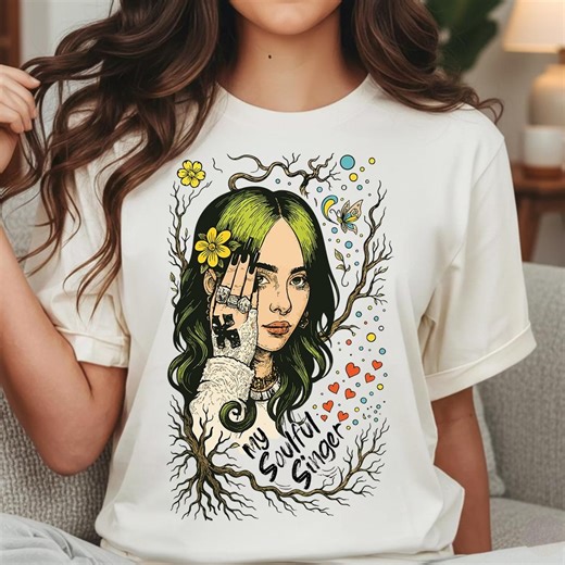 Indie Female Singer SVG PNG | Soulful Music Lover Shirt Design | USA Singer Art - Etsy