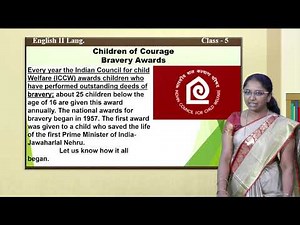 Samveda 5th English Children of Courage Bravery Awards 1of 2 5 SLE 22