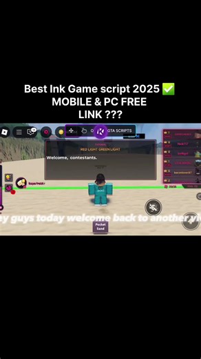 🔥 Ink Game Script NO KEY – Kill Aura, Glass Vision, Auto Dalgona & More! (2025)#inkgame #robloxscript #robloxfyp