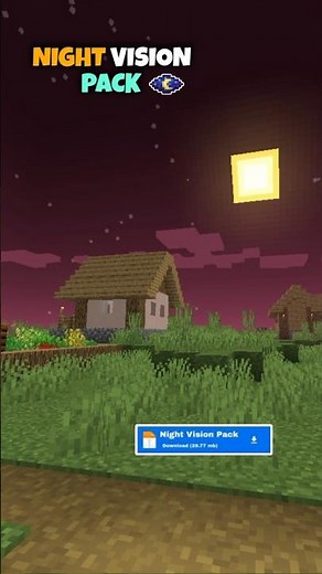 "NIGHT VISION„ Pack for Minecraft PE 🔥#nightvision #minecraft #minecraft #mcpemods #dasnugamer