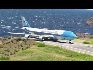 Incredible Short Runway Takeoff! Boeing 747 USA