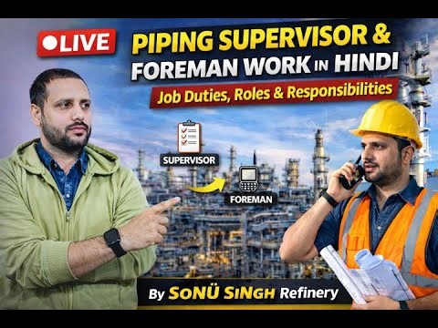 🔴 LIVE: Piping Supervisor & Foreman Work in Hindi | Job Duties, Roles & Responsibilities