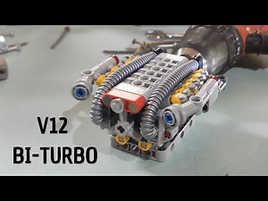lego technic V12 bi turbo + instruction