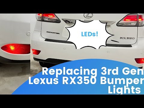 Replacing 3rd Gen (2010-2015) Lexus RX350 Rear Bumper Lightbulbs with LEDs
