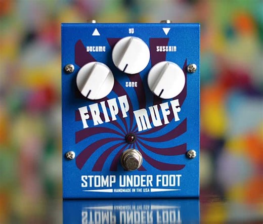 Stomp Under Foot / Fuzz Pedals on Instagram: "Limited edition Fripp Muff Robert Fripp, the incredible guitarist behind King Crimson and his collaborations with Brian Eno, David Bowie, and others, is known for his thick, creamy, full-bodied fuzz tone of the early 1970s. The Fripp Muff gives you that thick, creamy lead voice with a full, warm low-end. Unmistakably Fripp. #guitar #guitarist #guitarplayer #guitarporn #guitarpedals #guitarpedal #guitareffects #guitarfx #fuzz #fuzzpedal #bigmuff #doom
