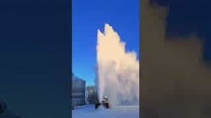 BuzzVideos - Old SnoGo Truck Launching Snow High into the Air