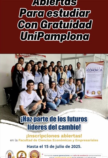 Inscripciones Abiertas en la Universidad de Pamplona