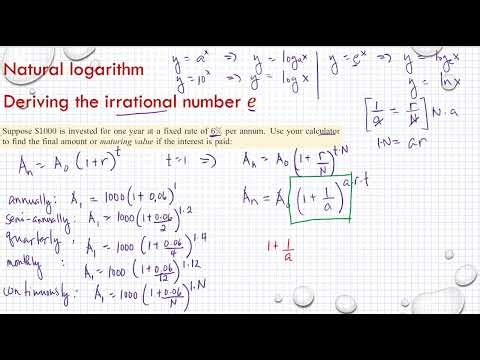 Introduction to Calculus Logarithm Natural Logarithm part 1