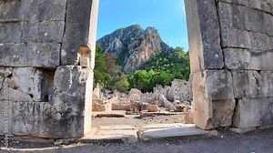 Olympos Ancient City is in the Kumluca district of Antalya. It is within the borders of Beydağları – Olympos National Park and takes its name from Tahtalı Mountain, 16 km to the north.