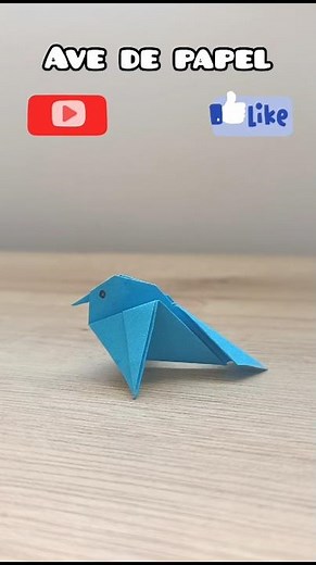 Ave de papel de origami 🐦🐦, hazlo tú mismo ❤️ #diy #ideasenpapel #origami #papelcrafts