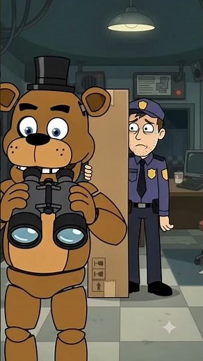 Freddy Plays Hide-and-Seek With the Security Guard! 😂 | FNAF Parody#shorts #FNAF#GamingShorts#Freddy