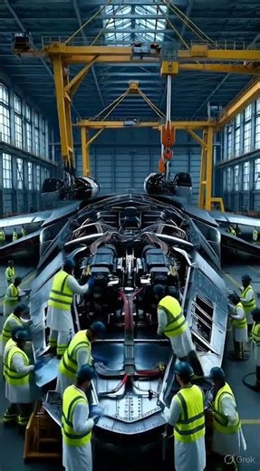 Aeroplane assembling process