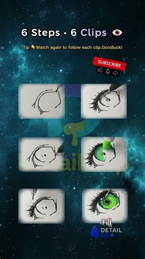 Eye in 6 Steps 👁️ Quick & Easy