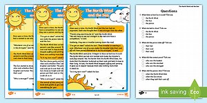 KS1 The North Wind and the Sun: A Fable Reading Comprehension Activity