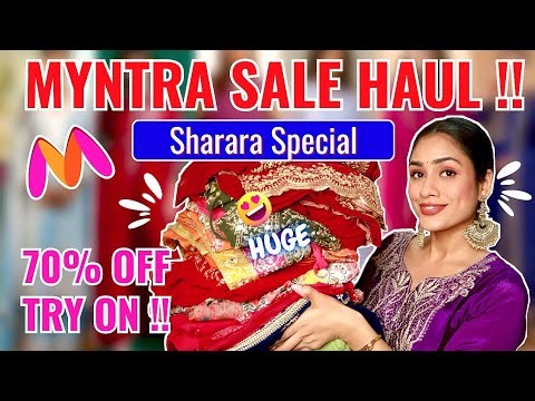 *HUGE* Myntra Sale Haul "FESTIVE SHARARA SET" Celebrity inspired outfit, Party wear kurta set |