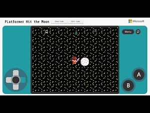Learn MakeCode Arcade Tutorials with Thawin : EP-12-Platformer hit the moon