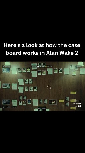 Find the clues and place them on the case board in Alan Wake 2. #AlanWake #AlanWake2 #remedy #remedygames #survivalhorror #horrorgame #gamingvideos #gamingclips | GamesRadar