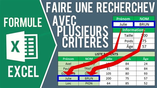 🎓 𝗟𝗲 𝘁𝘂𝘁𝗼 𝗘𝘅𝗰𝗲𝗹 𝗱𝘂 𝗱𝗶𝗺𝗮𝗻𝗰𝗵𝗲 𝗺𝗮𝘁𝗶𝗻 : Faire une RECHERCHEV avec plusieurs critères dans Excel ? C’est possible… et très utile ! 👉 Tu veux rechercher une information en fonction de plusieurs colonnes (ex. : un nom et une date) dans Excel ? Tu galères avec RECHERCHEV dès qu’il faut croiser plusieurs critères ? 😵‍💫 Pas de panique ! Dans cette vidéo, je te montre pas à pas comment créer une RECHERCHEV multi-critères grâce à une astuce simple avec les bonnes formules. ✅ Tu
