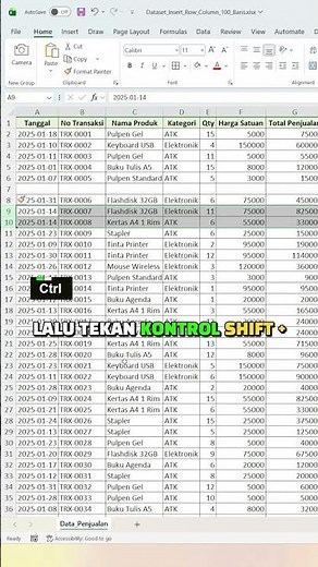 Add Rows & Columns in Excel Without Mouse Shortcuts
