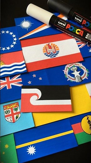 MĀORI ⬛⬜🟥 Flag Drawing #newzealand #flags #art #posca