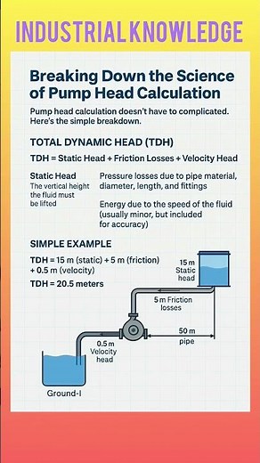 Pump head calculation #pump #mechanicalengineering #interviews