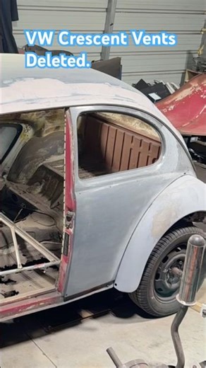 VW Rear Crescent Vent Modification. #restoration #beetlevw #vwcentral