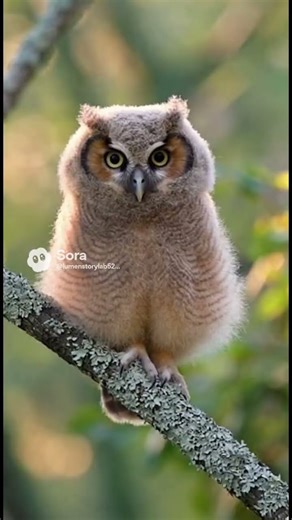 The FLUFFIEST Baby Owl you'll ever see! Watch till the end for the tiny chirp! 👶🦉