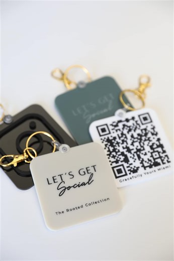Personalized QR Code Acrylic Keychain: Business Marketing - Etsy