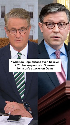 259K views · 3.8K reactions | House Speaker Mike Johnson accused Democrats of being taken over by a “radical socialist movement” after Hakeem Jeffries endorsed NYC mayoral candidate Zohran Mamdani. @joescarborough fired back on #MorningJoe: “What do Republicans even believe in? You passed the biggest government spending plan ever — and now you want to slash health care for people in your districts.” | Morning Joe | Facebook
