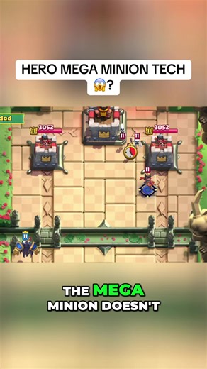 READ THIS 👇 Hero Mega Minion literally can’t be redirected… normal pulls just don’t work 😳 That completely breaks defensive rules Broken or balanced? 👀 #clashroyale #megaminion #clashroyalemeta #crupdates #mobilegaming