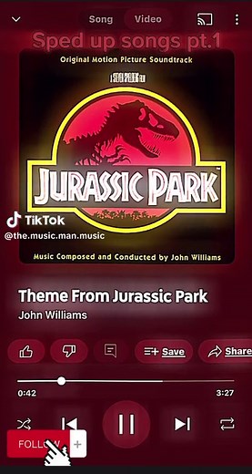 Jurassic Park Theme Music Sped Up