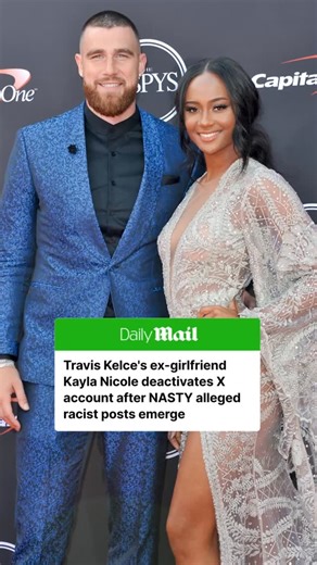 Daily Mail Sport USA on Instagram: "Travis Kelce's ex-girlfriend Kayla Nicole has deleted her social media after a series of offensive posts, allegedly shared by her, emerged this week. On Thursday, Nicole, who dated Kelce for five years, deactivated her account on X, just a few hours after a thread of the alleged screenshots emerged. The alleged posts were shared in 2010 and made use of 'racist' and 'h*mophobic' language, which was repeatedly used in reference to disenfranchised groups. Accordi