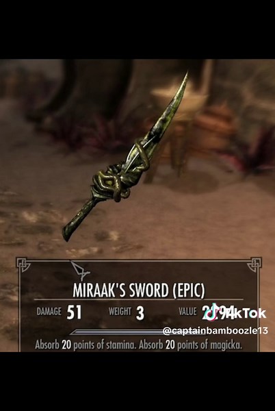 Miraak Sword in Skyrim: Unique Combat Features