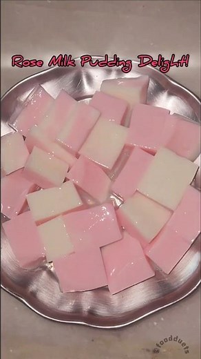 Rose Milk Agar Agar Pudding Recipe 🌹✨
