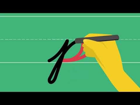 How to write a cursive letter “p” in lowercase