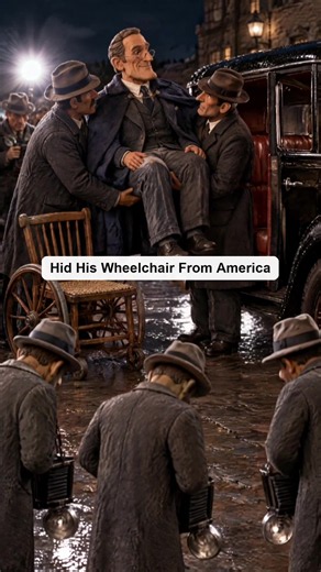 For 24 years FDR couldn't walk, and the press helped him hide his wheelchair from the whole country, one of the strangest secrets in American history. #fdr #history