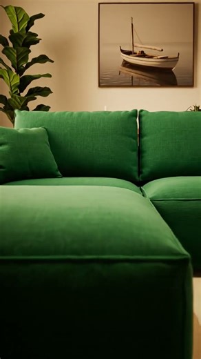 Beautiful Green Sofa – Modern & Stylish