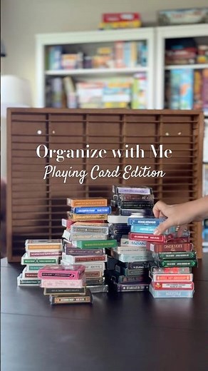 Organizing Playing Cards using a Cassette Tape Organizer