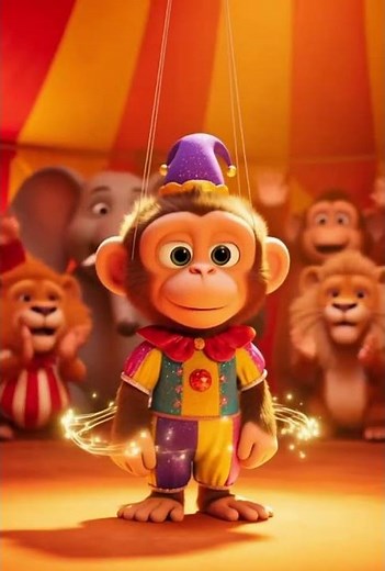 🎪 The Magic Monkey Show! | Fun Circus Adventure for Kids ✨🦁🔥#Circus #Monkey #MagicShow #Cartoon