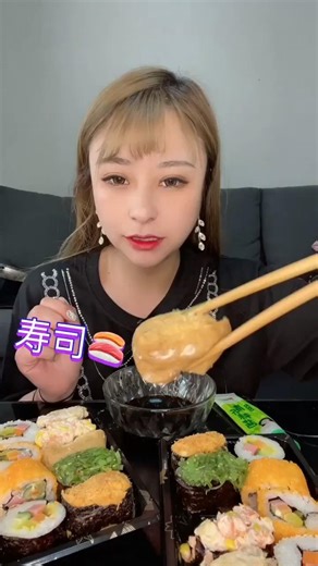 Crunchy Sushi Rolls and Soy Sauce Dipping ASMR Feast