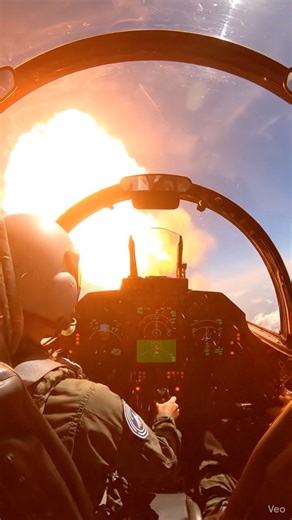 Ai Incidents on Instagram: "Cockpit rear GoPro — sudden flash behind canopy as left engine explodes, fire trail visible through canopy glass, alarms and sirens deafening."