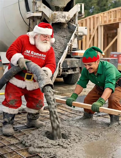 ⬛️🟥JM Romero Construction 🟥⬛️Wishing all a Merry Christmas 🎁🎄 and Happy Holidays #jmromeroconstruction #holidays #christmas #santa #concrete