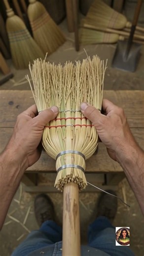 How I Made Traditional Brooms #bamboo #history #woodworking #farming #wood