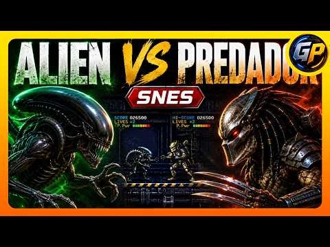 ALIEN VS PREDATOR no SNES - Gameplay no RetroAD 5 Plus + 8BitDo SN30