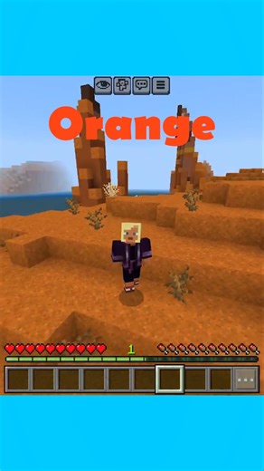 Minecraft but I can't Touch colour orange #minecraft #shorts #funny