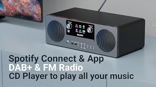 MAJORITY Humboldt Internetradio | Stereoanlage mit DAB+ Radio | Bluetooth WLAN Radio mit CD Player | Digitalradio mit Spotify Connect & Podcasts | UKW Radio Kompaktanlage | Inklusive Fernbedienung