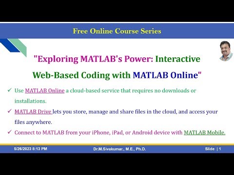 "Exploring MATLAB's Power: Interactive Web-Based Coding with MATLAB Online"